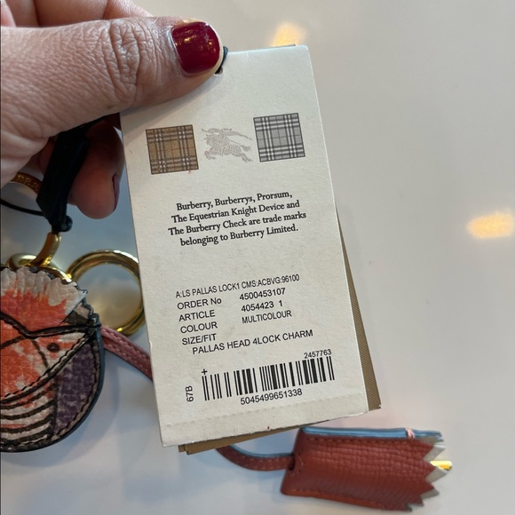 BURBERRY Pallas Head Charm With Lock & Key NWT - Picture 12 of 12